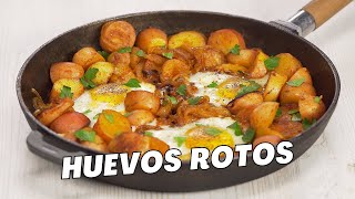 Spanish HUEVOS ROTOS (Broken Eggs) | FRIED POTATOES \u0026 EGGS. Brunch Recipe by Always Yummy!