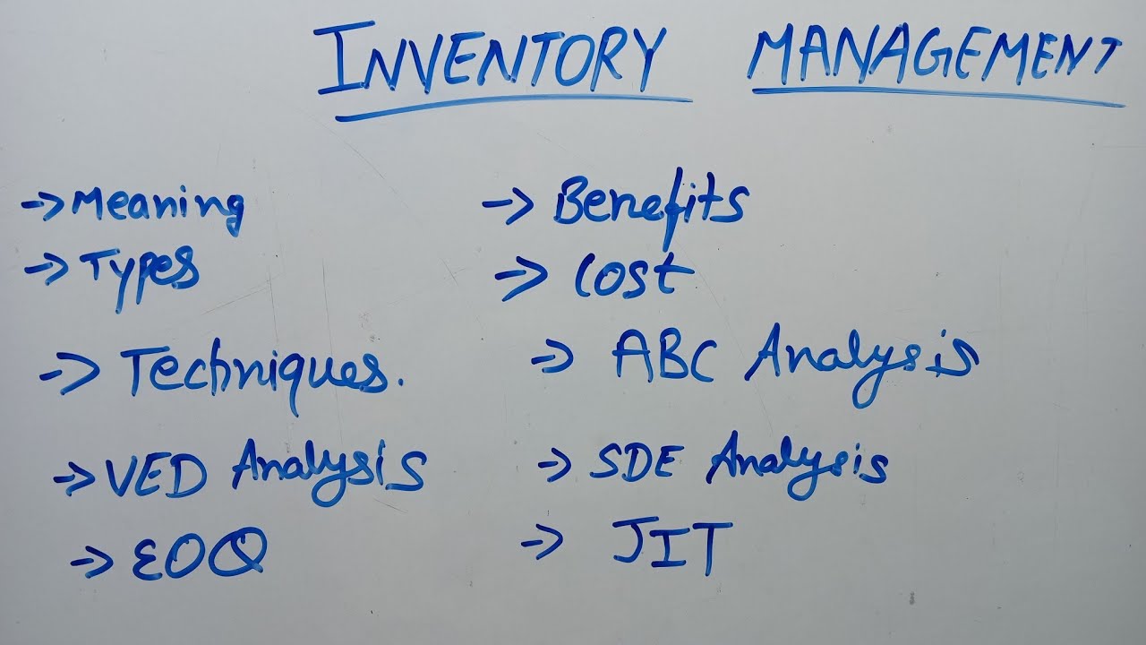 Inventory Management Full Topic || Abc Analysis || JIT || EOQ || # ...