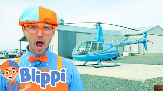 Blippi Explores a Helicopter | Kids Fun & Educational Cartoons | Moonbug Play and Learn