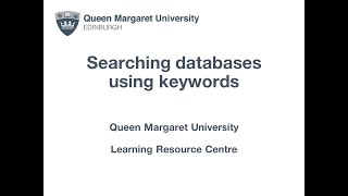 Searching databases using keywords