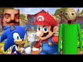 Hello Neighbor - New Secret Neighbor Sonic SpongeBob Baldi Mario History Gameplay Walkthrough