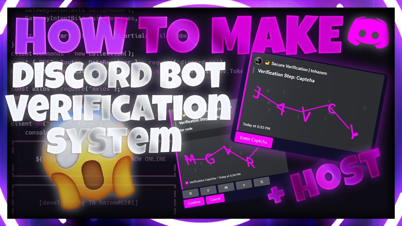 How To Make A Verification Bot With Captcha And Buttons For Discord In ...