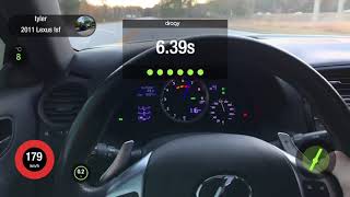 Lexus isf acceleration 100-200kph Dragy