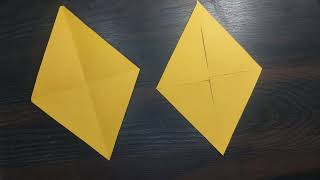 Make a Rhombus in just one cut (Easy Paper Trick) | Rhombus from a Rectangle