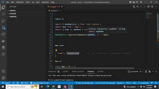 Application has not been registered in react native error solved