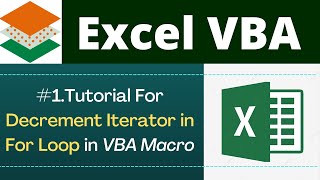 For Loop In Reverse Order in VBA Macro | Excel VBA For Loop Example 3