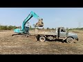 รถดั้ม คุณปู่หน้ายาว.. เจอทางออกตัวหนืดๆ ทีงาน ส.กุ้ง เทพเจริญ excavator dump and truck