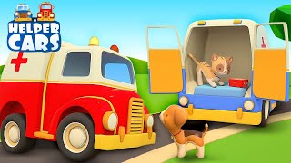 Helper Cars - An ambulance | Car cartoons for kids & videos for kids. Cars and trucks for kids