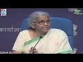 press briefing by union finance minister nirmala sitharaman