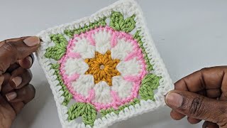 🌺How to Crochet African Flower Granny Square