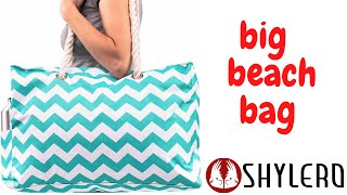 Beach TOTE Bag, Turquoise Green Beach Tote with Best Beach Bag Design. BONUS Waterproof Phone Case