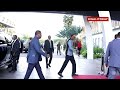 rwanda s president driving his togolese counterpart faure gnassingbé from the airport to the hotel