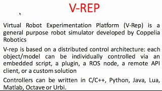 How to: V-rep Tutorial