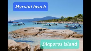 Myrsini beach in Sithonia 🏝️ Diaporos Island - Greece