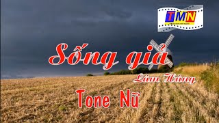 [KARAOKE] Sống giả - Slow (Lâm Hùng) – Tone Nữ (Am) - #Coverbytmn