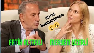 Fatih Altaylı'nın Meryem Uzerli'ye iltifat ederken coştuğu anlar. 😃