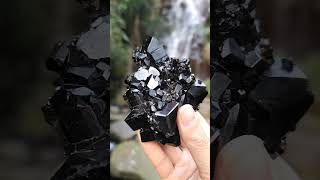 納米比亞 Namibia 黑電氣石 黑碧璽 簇 Black Tourmaline /Schorl  Cluster