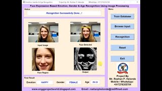 Face Expression based Emotion Gender and Age Recognition Using Image Processing Matlab Source Code