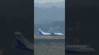 Runway 10 ലെക് ടേക് ഓഫിനായി വരുന്ന Indigo ATR 72-600