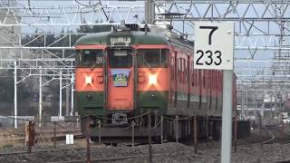 【中央本線】115系N9編成+クモユニ143-52　ありがとう115系C1編成ツアー列車　＠塩尻-小野間