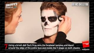 Gothic Skeleton Face Painting Make-up Tutorial