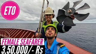 Only GIRL On Our Ship Shows her - 3,50,000Rs Per Month Sailing JOB