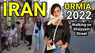 IRAN URMIA 2022 Walking on South Khayyam Street, one of the busiest streets in Urmia | TEHRAN 2022