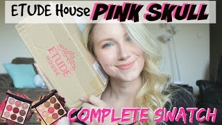 (ENG) Etude House PINK SKULL COLLECTION Review  | Complete swatch |