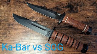 Ka-Bar USMC Compared to SOG Bowie 2.0 #survival #combat #tactical