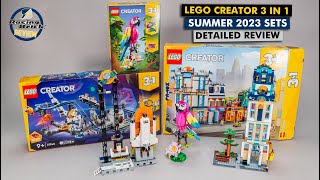 LEGO Creator 3-in-1 Summer 2023 releases - Main Street, Space Roller Coaster & Exotic Pink Parrot