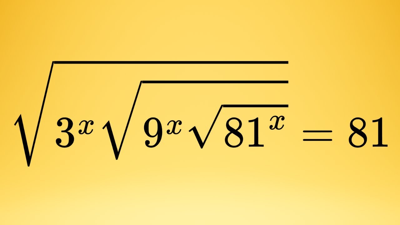 Nice Square Root Question Math Olympiad Youtube