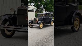 1930 Ford Model A and 3 Ford Model T's Drive By Old Car Festival Greenfield Village 2024