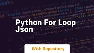 python for loop json