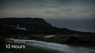 Heavy Rain at Lands End, UK | Fall Asleep to Relaxing Rain Sounds over the Ocean