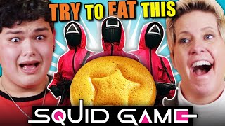 Squid Game - Try To Eat Challenge  (Dalgona Candy, Tteokbokki, Dosirak)