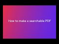 How to convert a document into a searchable PDF