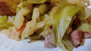 How to make delicious Steamed Cabbage with Smoked Sausage| Cabbage recipe