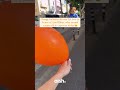 orange balloons in tel aviv for baby hostage 🧡