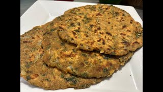 Methi roti recipe_Methi ke parathy_How to make fenugreek paratha at home@tehsindailycookingvlogs