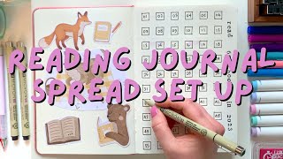 Easy and minimalist reading bullet journal setup 📖🖋️ reading tracker & bujo spread ideas
