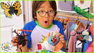 Ryan plays Hide and Seek Catching BUGS! and Learning Insect Facts! Funny Version!