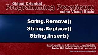 OOP Programming (VB) - 05I String Remove, Replace, Insert