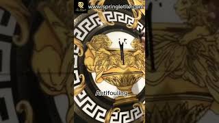 Springletile black gold tile European classic luxury gild patterned ceramic combination tile