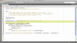 A Simple Python Quiz Program, Part 2
