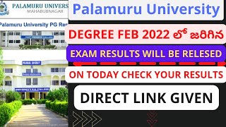 Palamuru university degree results released | PU DEGREE RESULTS 2022 released