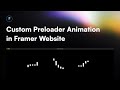 How to: Add Custom Preloader Animation to your Framer Website