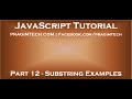 JavaScript substring example