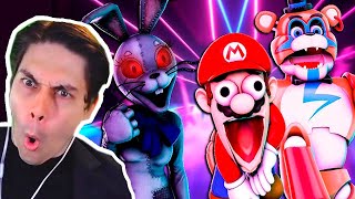 УГАР ! МАРИО В FNAF SECURITY BREACH ! - SMG4: Freddy's Spaghetteria Security Breach