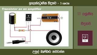 Electronics (Transistor as an amplifier) - ට්‍රාන්සිස්ටර් ධාරා වර්ධකයක් ලෙස