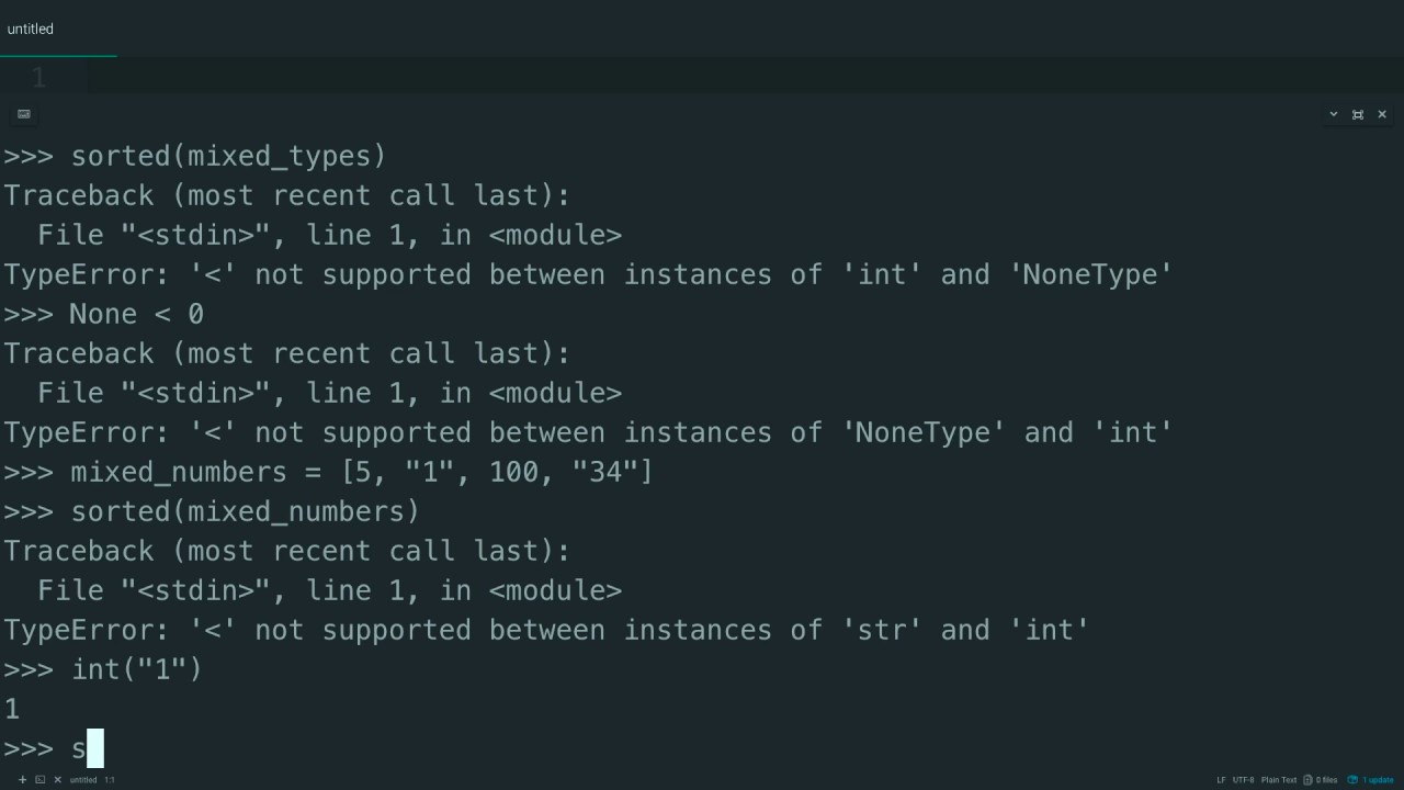 Import typing python. Sorted Python 3. '<' Not supported between instances of 'Str' and 'Float'. Шейкерная сортировка Python. Supported between instances.